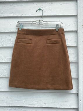 LC Lauren Conrad Brown Suede Mini Skirt